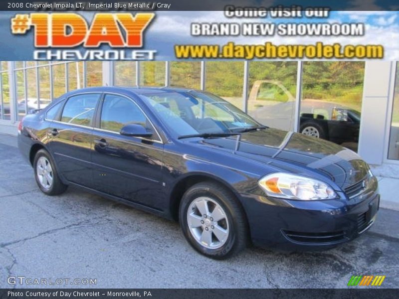 Imperial Blue Metallic / Gray 2008 Chevrolet Impala LT