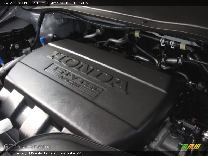 Alabaster Silver Metallic / Gray 2012 Honda Pilot EX-L