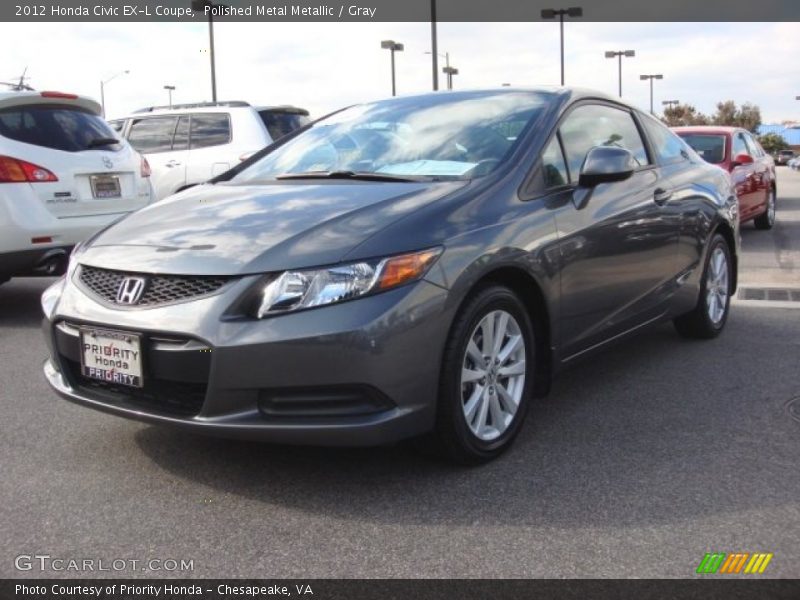 Polished Metal Metallic / Gray 2012 Honda Civic EX-L Coupe