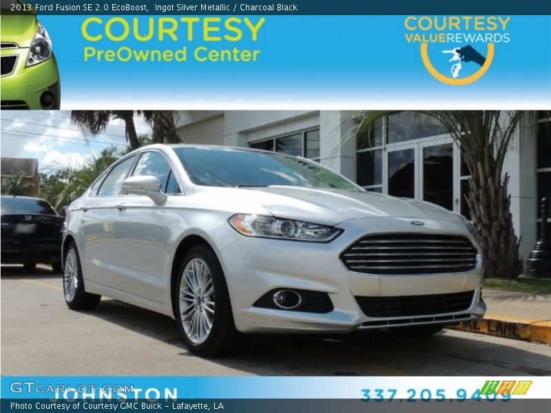 Ingot Silver Metallic / Charcoal Black 2013 Ford Fusion SE 2.0 EcoBoost
