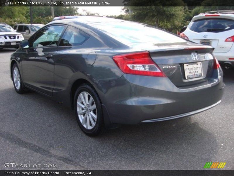 Polished Metal Metallic / Gray 2012 Honda Civic EX-L Coupe