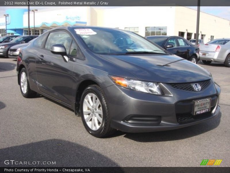 Polished Metal Metallic / Gray 2012 Honda Civic EX-L Coupe