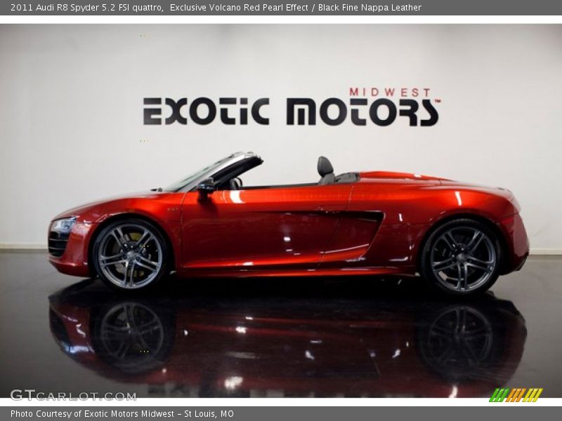 Exclusive Volcano Red Pearl Effect / Black Fine Nappa Leather 2011 Audi R8 Spyder 5.2 FSI quattro