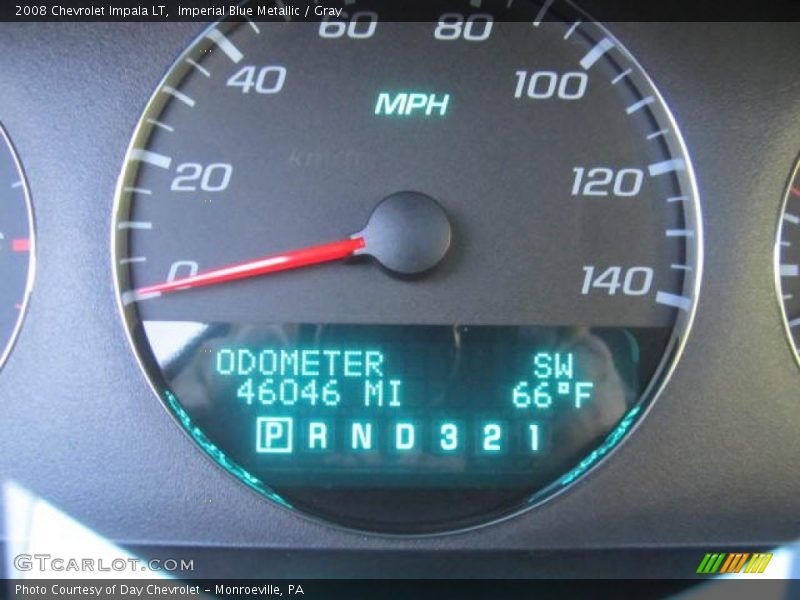 Imperial Blue Metallic / Gray 2008 Chevrolet Impala LT