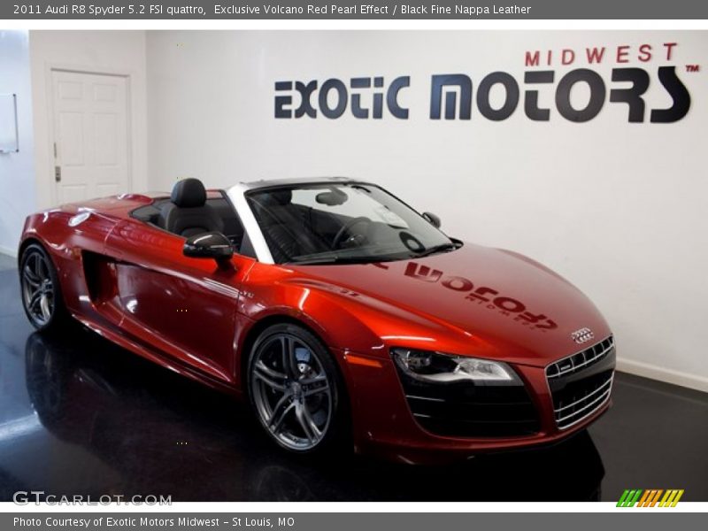 Exclusive Volcano Red Pearl Effect / Black Fine Nappa Leather 2011 Audi R8 Spyder 5.2 FSI quattro