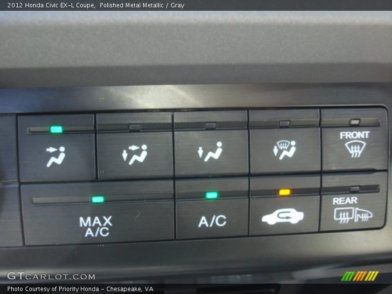 Polished Metal Metallic / Gray 2012 Honda Civic EX-L Coupe