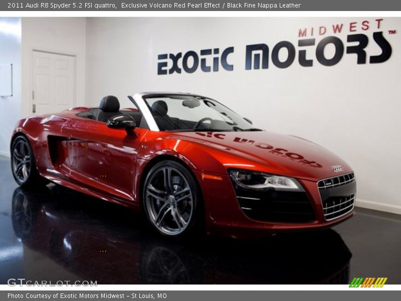 Exclusive Volcano Red Pearl Effect / Black Fine Nappa Leather 2011 Audi R8 Spyder 5.2 FSI quattro