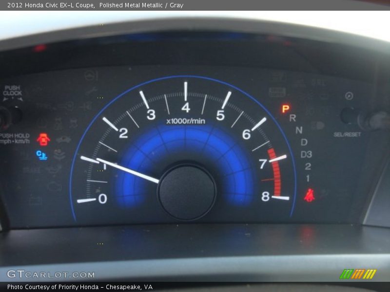 Polished Metal Metallic / Gray 2012 Honda Civic EX-L Coupe