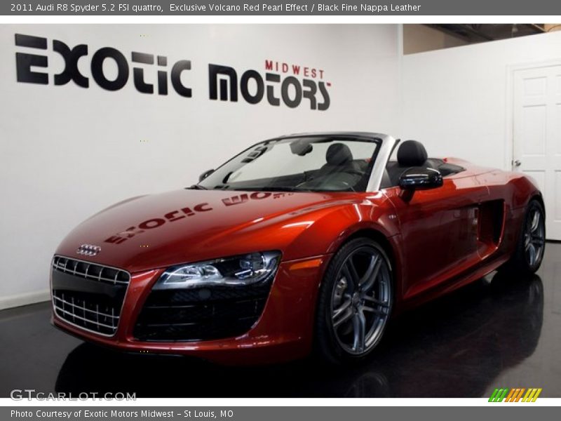 Exclusive Volcano Red Pearl Effect / Black Fine Nappa Leather 2011 Audi R8 Spyder 5.2 FSI quattro