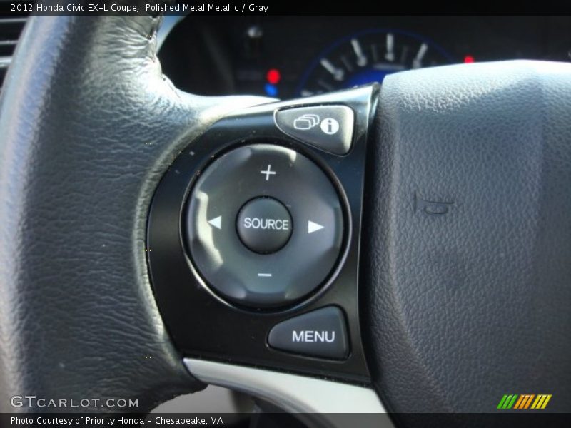 Polished Metal Metallic / Gray 2012 Honda Civic EX-L Coupe
