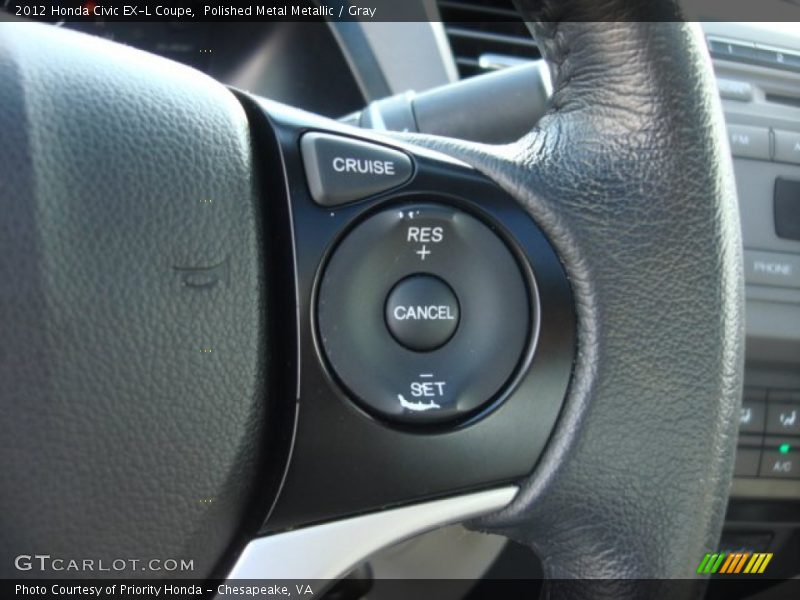 Polished Metal Metallic / Gray 2012 Honda Civic EX-L Coupe