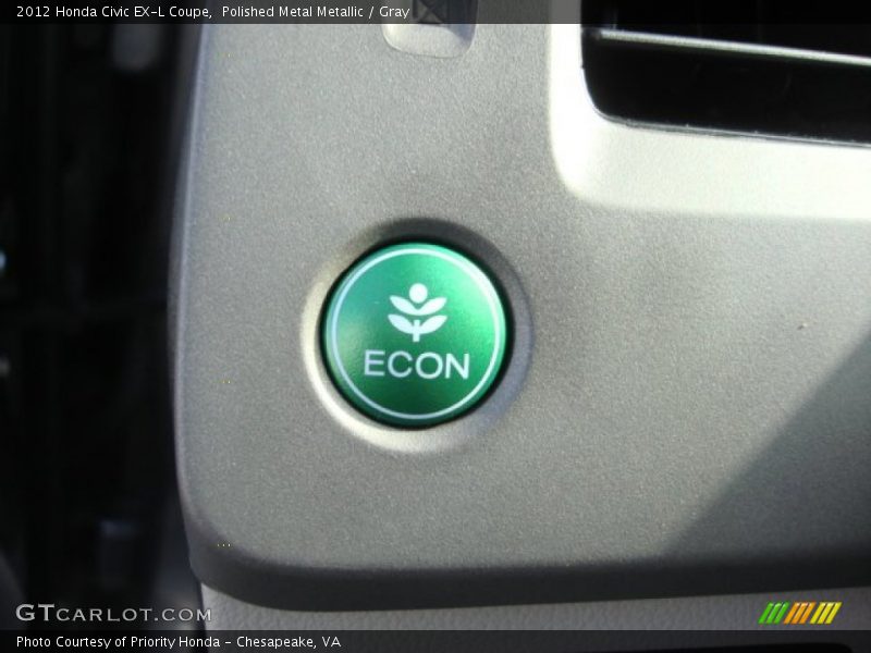 Polished Metal Metallic / Gray 2012 Honda Civic EX-L Coupe