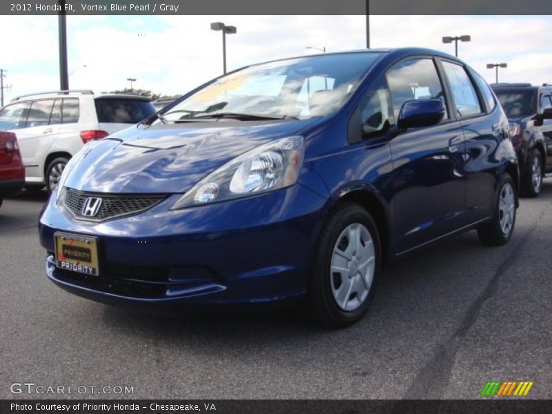 Vortex Blue Pearl / Gray 2012 Honda Fit