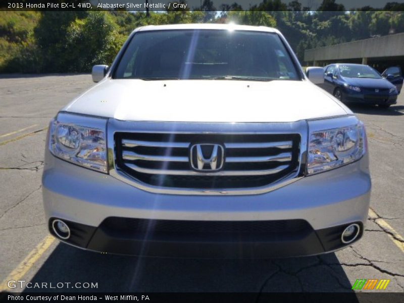 Alabaster Silver Metallic / Gray 2013 Honda Pilot EX-L 4WD