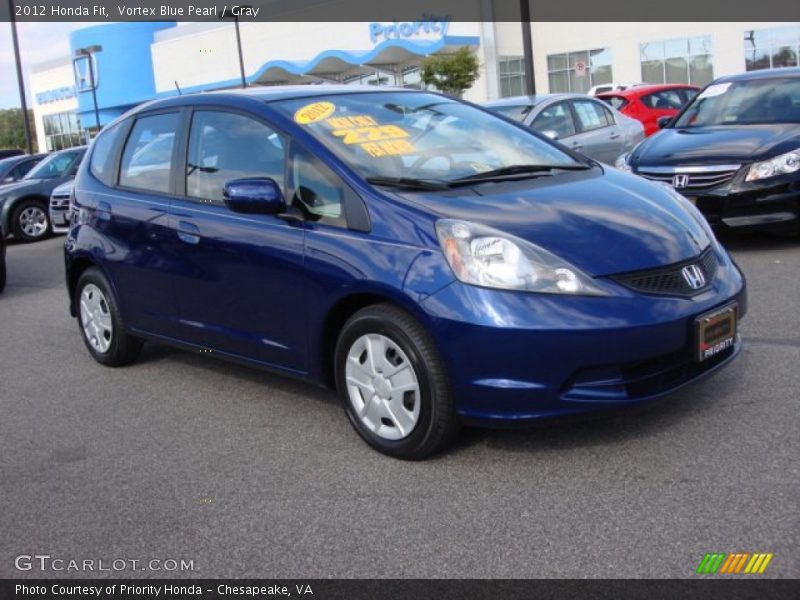 Vortex Blue Pearl / Gray 2012 Honda Fit