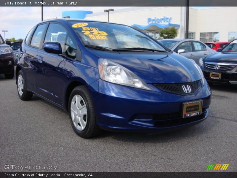 Vortex Blue Pearl / Gray 2012 Honda Fit