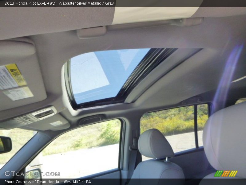 Alabaster Silver Metallic / Gray 2013 Honda Pilot EX-L 4WD