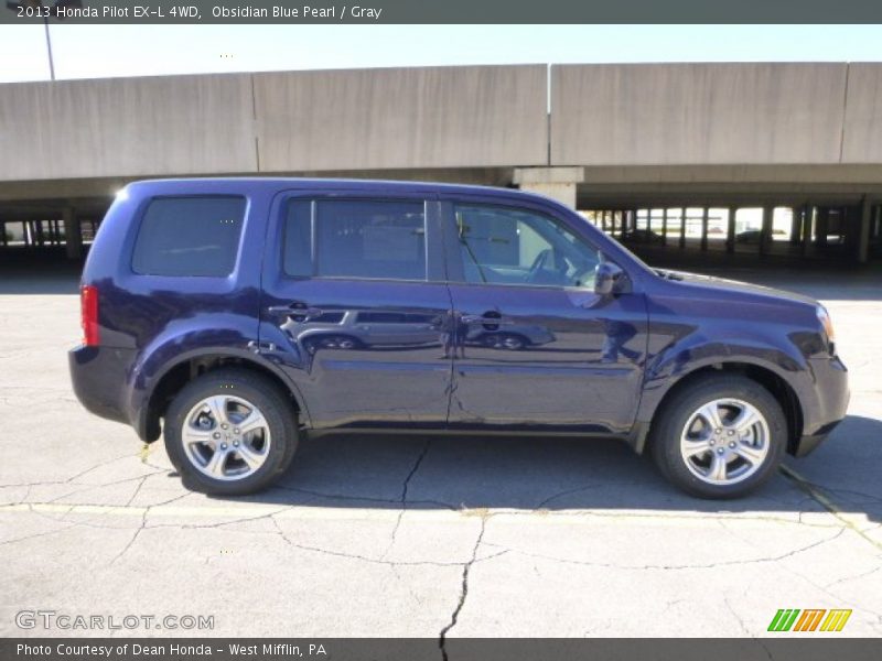 Obsidian Blue Pearl / Gray 2013 Honda Pilot EX-L 4WD