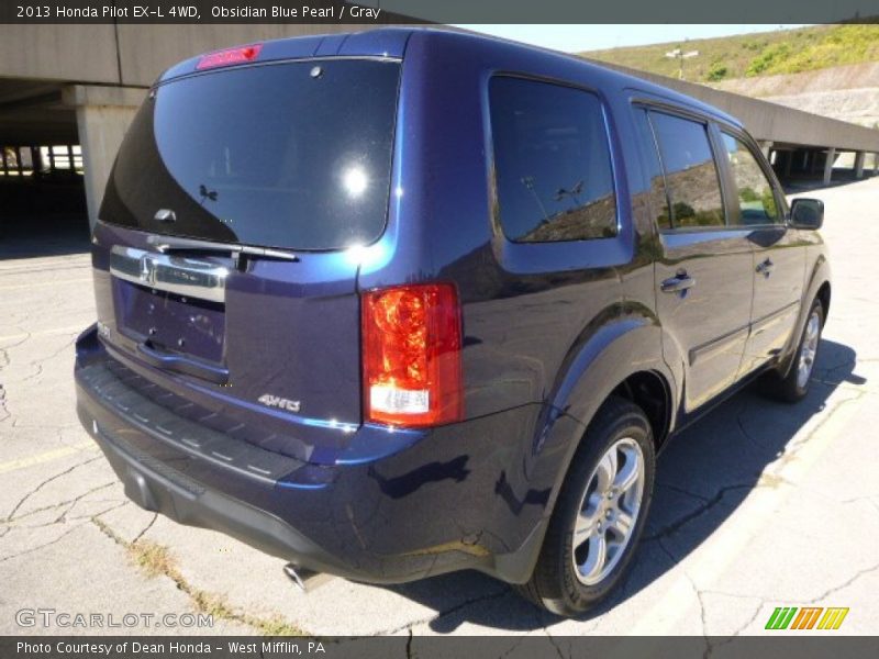 Obsidian Blue Pearl / Gray 2013 Honda Pilot EX-L 4WD