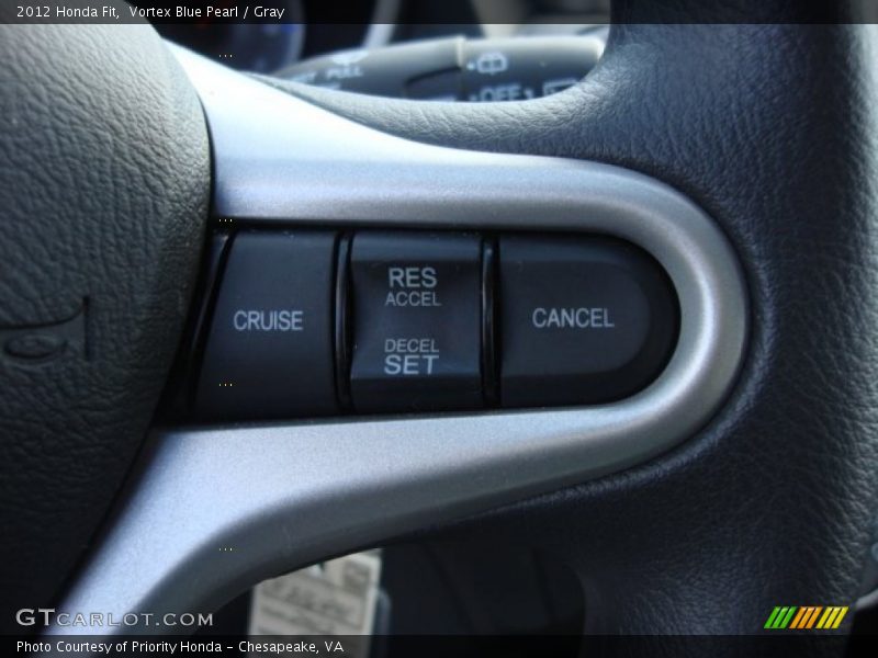 Vortex Blue Pearl / Gray 2012 Honda Fit
