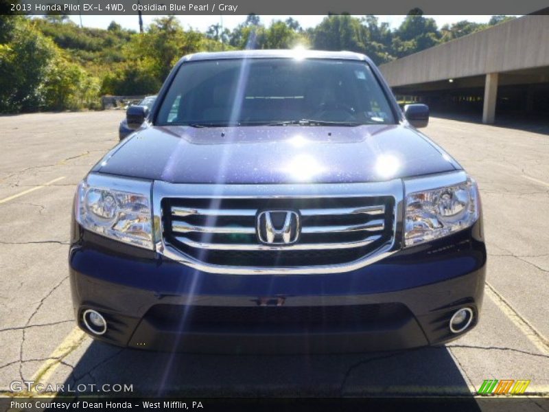 Obsidian Blue Pearl / Gray 2013 Honda Pilot EX-L 4WD