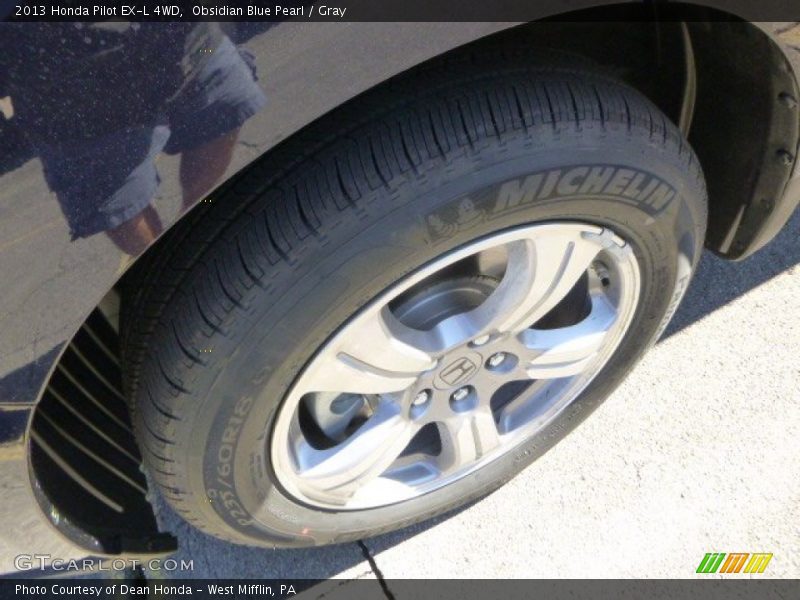 Obsidian Blue Pearl / Gray 2013 Honda Pilot EX-L 4WD