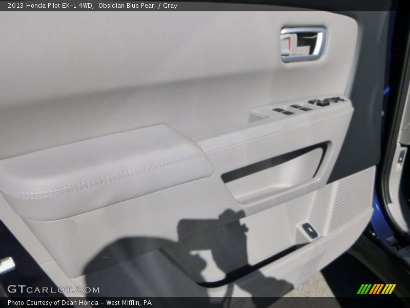 Obsidian Blue Pearl / Gray 2013 Honda Pilot EX-L 4WD