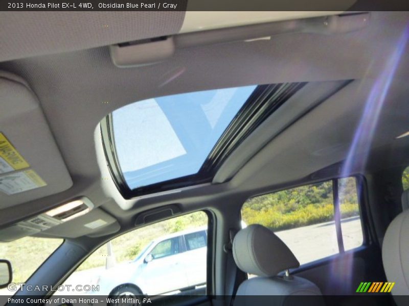 Obsidian Blue Pearl / Gray 2013 Honda Pilot EX-L 4WD