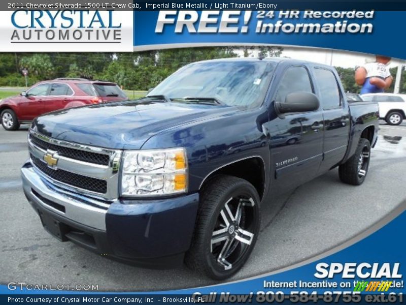 Imperial Blue Metallic / Light Titanium/Ebony 2011 Chevrolet Silverado 1500 LT Crew Cab