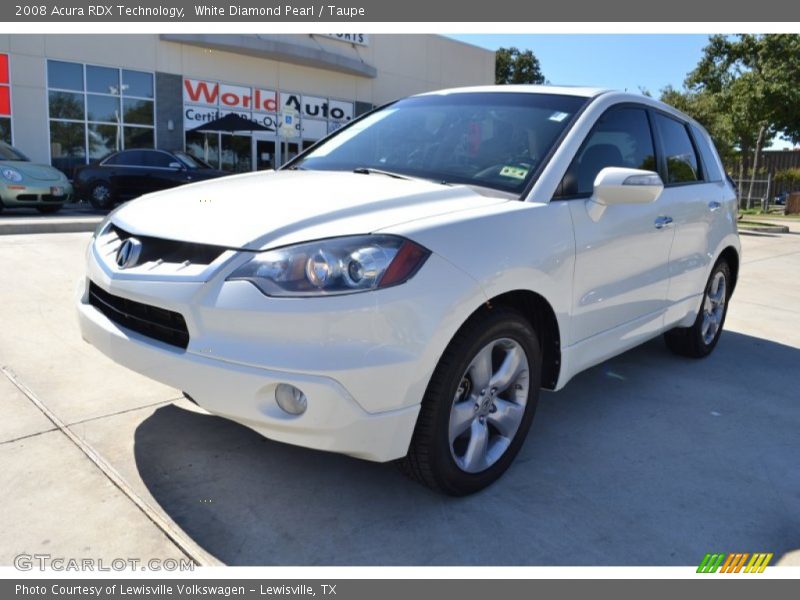 White Diamond Pearl / Taupe 2008 Acura RDX Technology