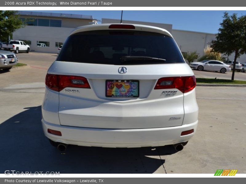White Diamond Pearl / Taupe 2008 Acura RDX Technology