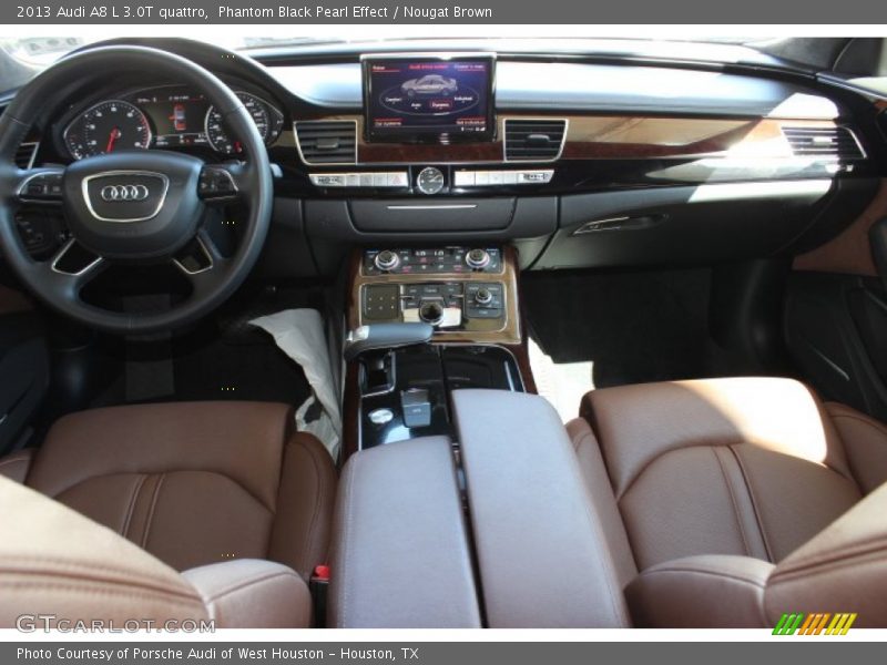 Phantom Black Pearl Effect / Nougat Brown 2013 Audi A8 L 3.0T quattro