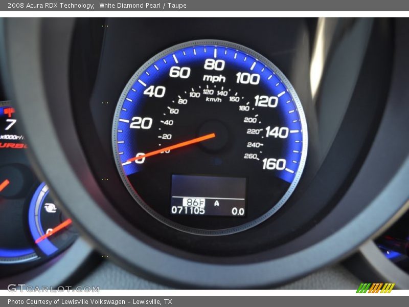 White Diamond Pearl / Taupe 2008 Acura RDX Technology