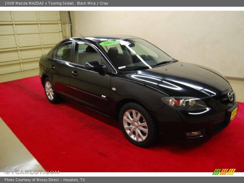 Black Mica / Gray 2008 Mazda MAZDA3 s Touring Sedan
