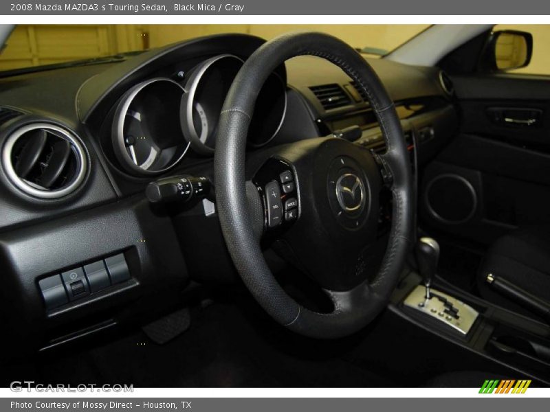 Black Mica / Gray 2008 Mazda MAZDA3 s Touring Sedan