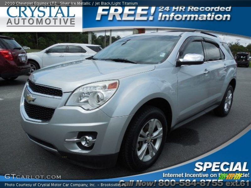 Silver Ice Metallic / Jet Black/Light Titanium 2010 Chevrolet Equinox LTZ