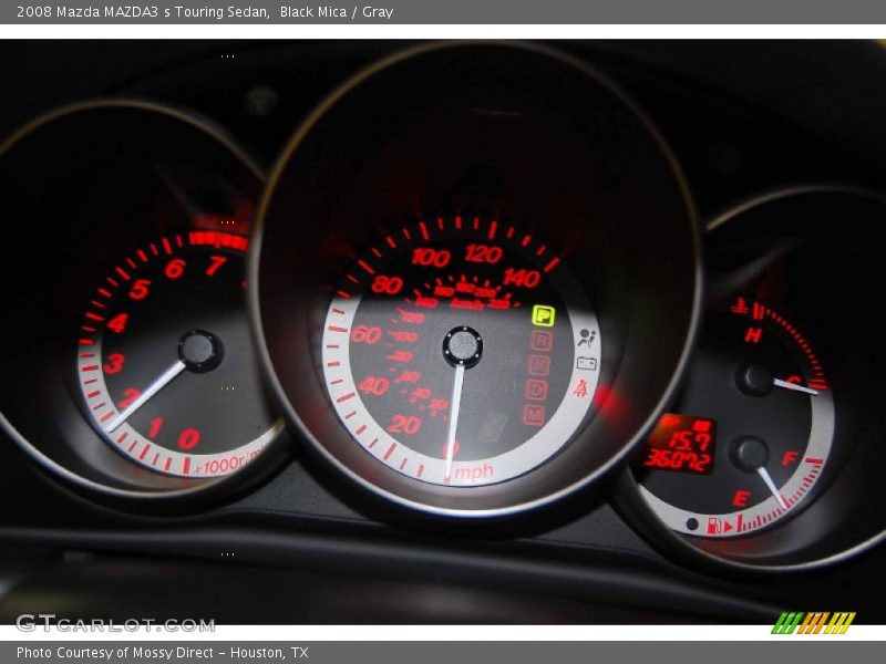Black Mica / Gray 2008 Mazda MAZDA3 s Touring Sedan