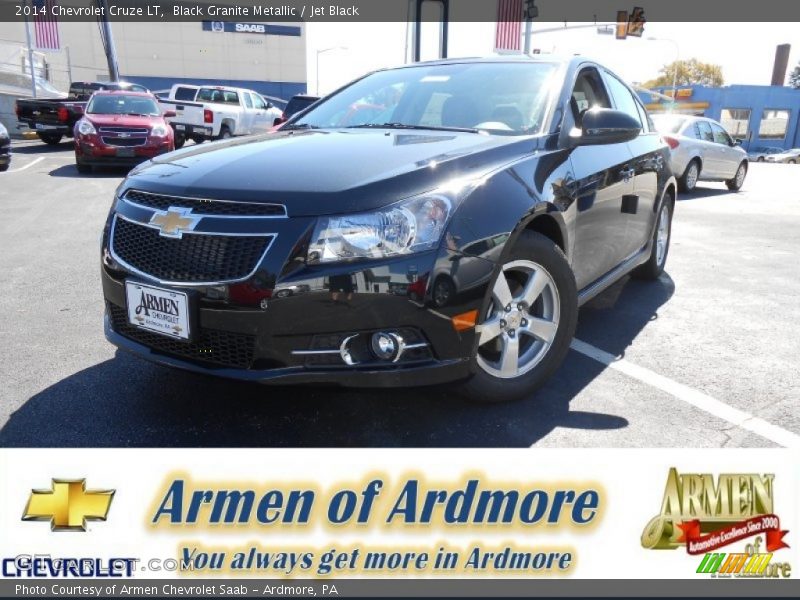Black Granite Metallic / Jet Black 2014 Chevrolet Cruze LT