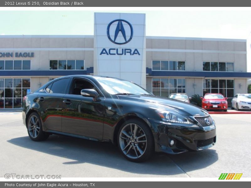 Obsidian Black / Black 2012 Lexus IS 250