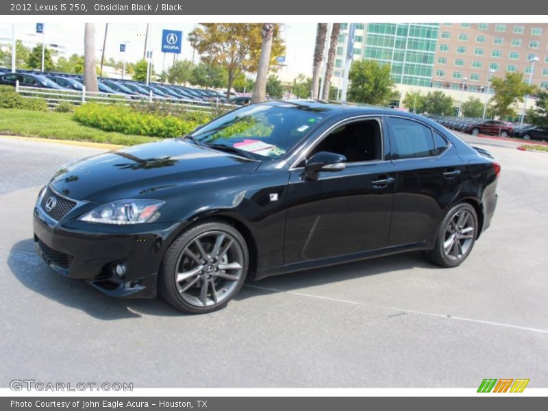 Obsidian Black / Black 2012 Lexus IS 250