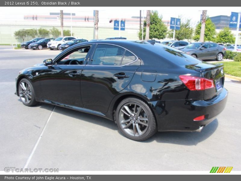 Obsidian Black / Black 2012 Lexus IS 250