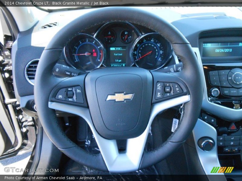 Black Granite Metallic / Jet Black 2014 Chevrolet Cruze LT