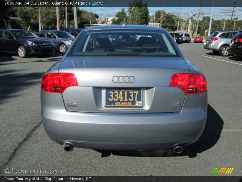 Quartz Gray Metallic / Ebony 2006 Audi A4 3.2 Sedan