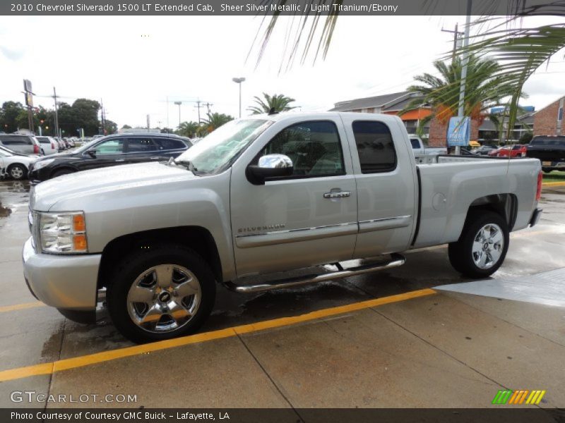 Sheer Silver Metallic / Light Titanium/Ebony 2010 Chevrolet Silverado 1500 LT Extended Cab