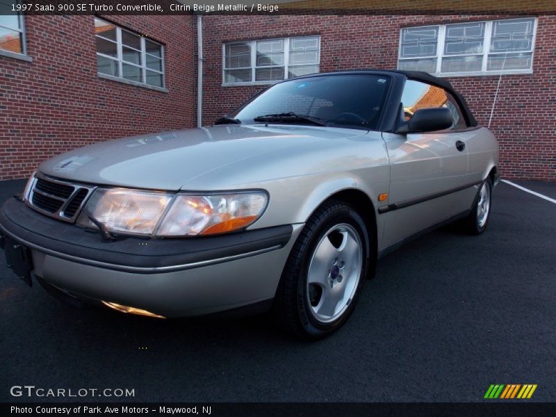 Citrin Beige Metallic / Beige 1997 Saab 900 SE Turbo Convertible