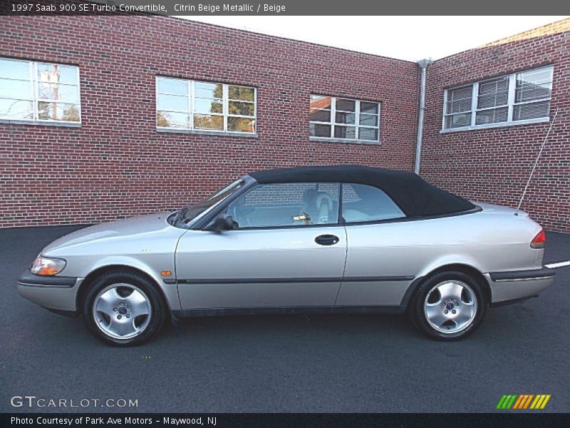 Citrin Beige Metallic / Beige 1997 Saab 900 SE Turbo Convertible