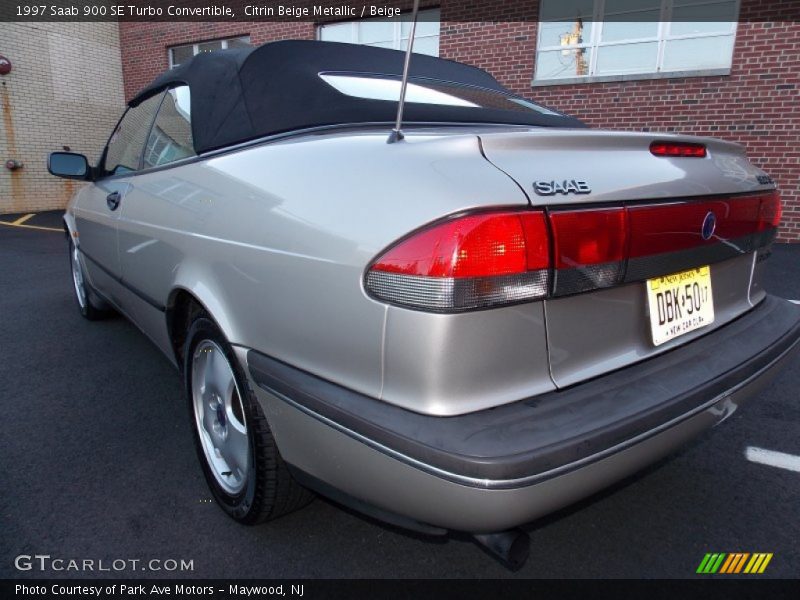 Citrin Beige Metallic / Beige 1997 Saab 900 SE Turbo Convertible