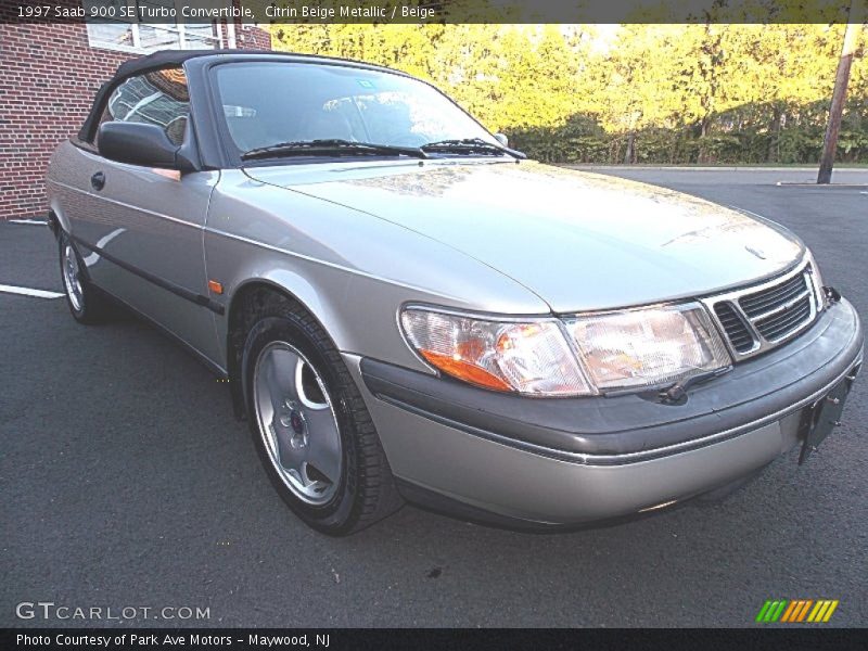 Citrin Beige Metallic / Beige 1997 Saab 900 SE Turbo Convertible