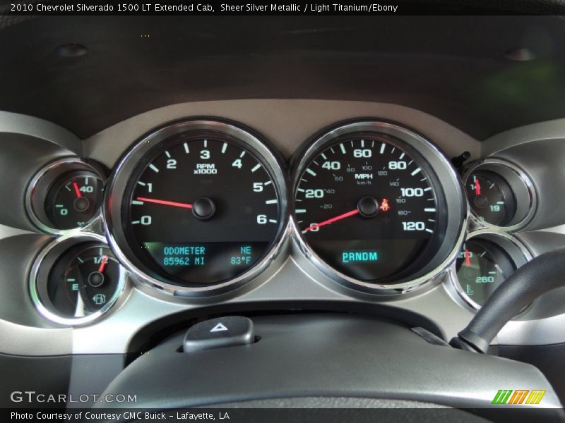 Sheer Silver Metallic / Light Titanium/Ebony 2010 Chevrolet Silverado 1500 LT Extended Cab