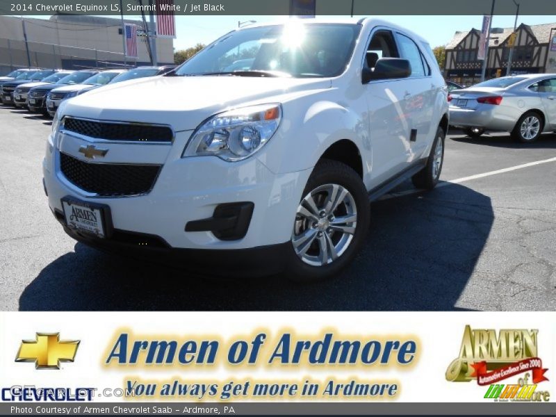 Summit White / Jet Black 2014 Chevrolet Equinox LS